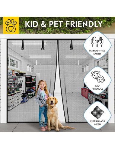 Pantalla de Puerta de Garaje AUGO 2.74x2.13m Malla Fibra Vidrio