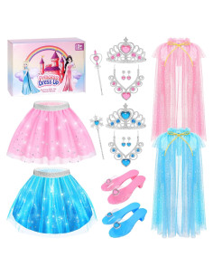 Disfraz de Princesa para Niñas Pequeñas con Capa y Accesorios