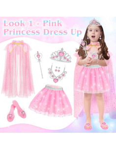 Disfraz de Princesa para Niñas Pequeñas con Capa y Accesorios 2