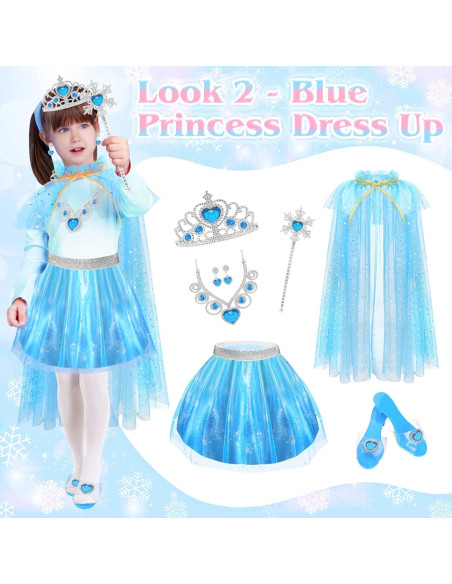 Disfraz de Princesa para Niñas Pequeñas con Capa y Accesorios