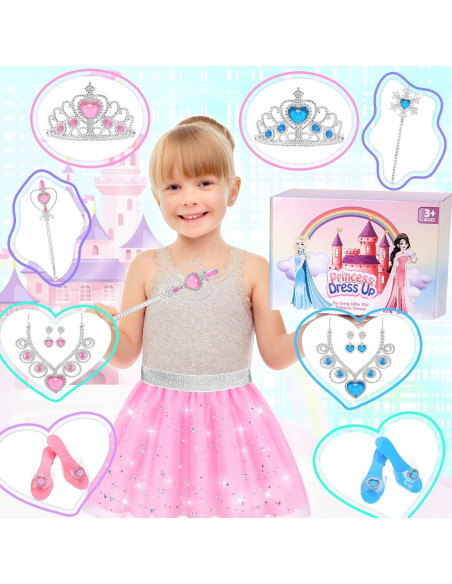 Disfraz de Princesa para Niñas Pequeñas con Capa y Accesorios