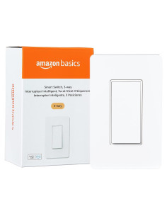 Interruptor Inteligente Amazon Basics 3 Vías Wi-Fi 2.4 GHz Blanco