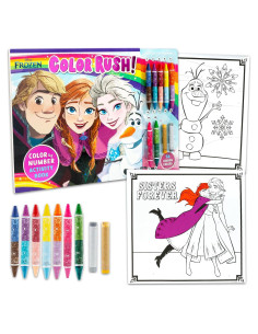 Set de Colorear por Números Disney Frozen con Crayones
