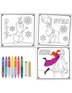 Set de Colorear por Números Disney Frozen con Crayones 2