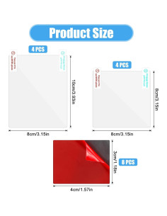 Kit 8 Etiquetas Electroestáticas MBAIYO para Parabrisas 2
