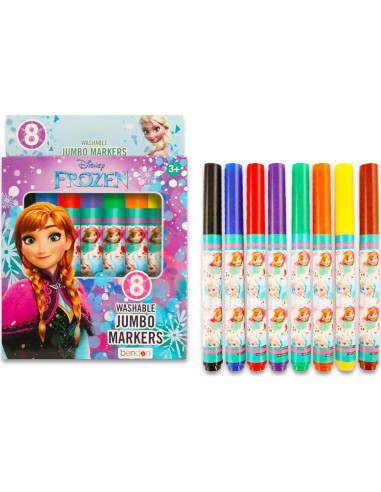 Set de Colorear Disney Frozen - 8 Marcadores y 8 Crayones Jumbo