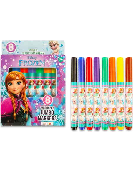 Set de Colorear Disney Frozen - 8 Marcadores y 8 Crayones Jumbo