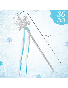 Varitas mágicas de copo de nieve Gejoy - 36 piezas para fiestas 2