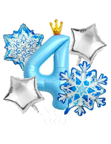 Globos de Cumpleaños Frozen 4 - Elsa y Anna - 101.6 cm