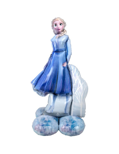 Ramo de Globos Frozen 2 Elsa Anagram - 1 Globo Gigante 137 cm + 3 Redondos 43 cm