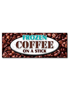 Calcomanía de Vinilo SignMission 30.5x11.4 cm Café Congelado