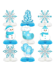 9 Piezas Decoraciones de Copo de Nieve Moitkptt para Fiesta Invernal