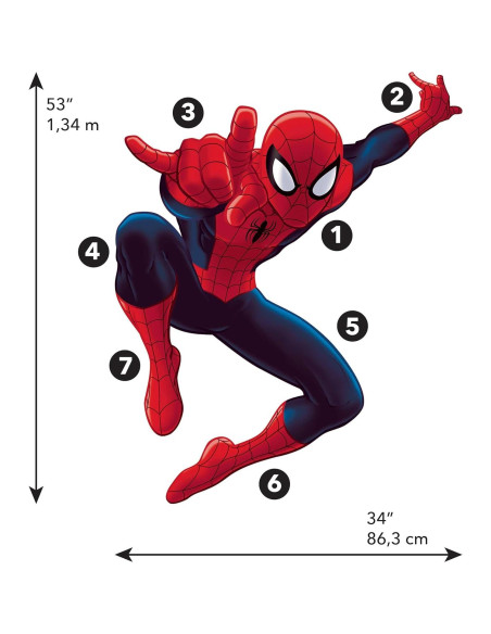 Calcomanías de Pared Ultimate Spider-Man RoomMates 135 cm