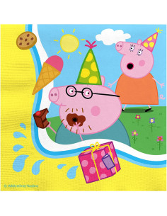 Servilletas de Cumpleaños Peppa Pig Treasures Gifted - 16 Unidades 2