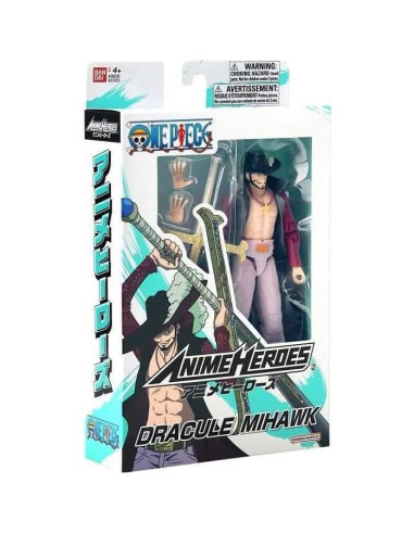Figura de Anime Bandai One Piece Mihawk 17 cm Movible