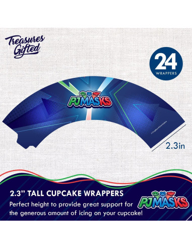 Decoraciones de Fiesta PJ Masks - Adorno Pastel y Cupcakes