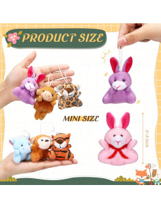 500 Mini Animales de Peluche Hungdao 7 cm para Fiesta y Regalos 2