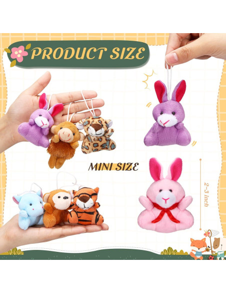 500 Mini Animales de Peluche Hungdao 7 cm para Fiesta y Regalos