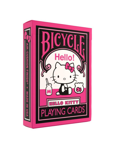 Baraja Hello Kitty Bicycle Negra y Rosa - 90.7g, 9.3x6.5cm