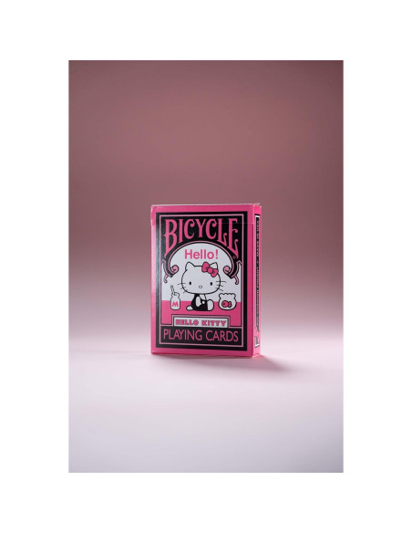 Baraja Hello Kitty Bicycle Negra y Rosa - 90.7g, 9.3x6.5cm