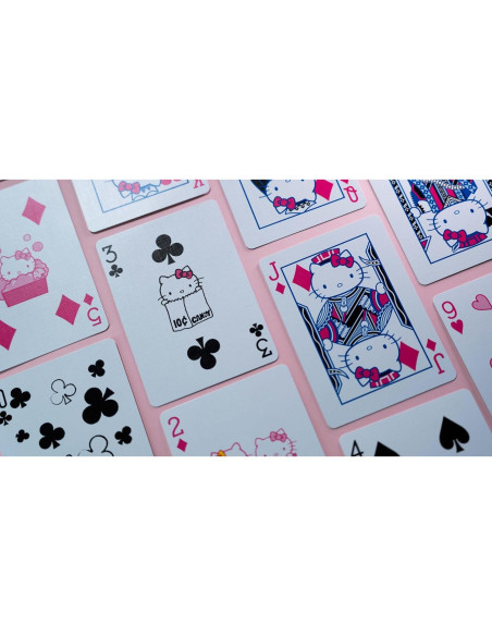 Baraja Hello Kitty Bicycle Negra y Rosa - 90.7g, 9.3x6.5cm