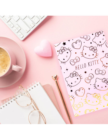 Diario Hello Kitty Rosa y Oro 87 Páginas Horizon Group