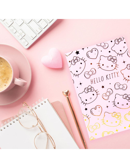 Diario Hello Kitty Rosa y Oro 87 Páginas Horizon Group
