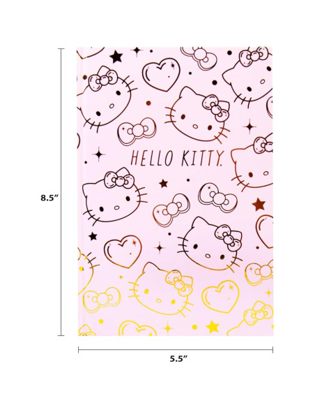 Diario Hello Kitty Rosa y Oro 87 Páginas Horizon Group