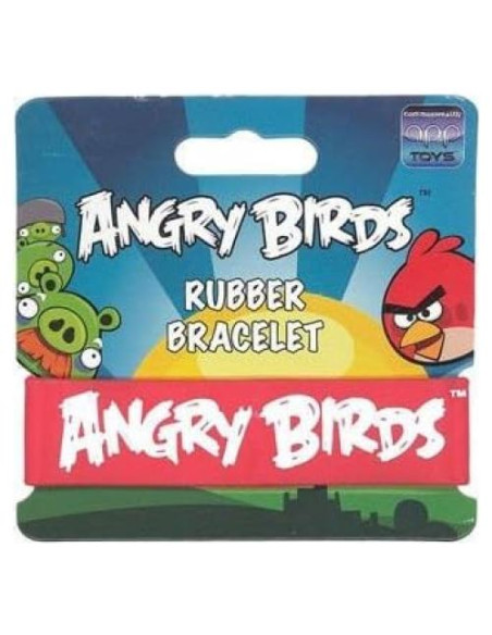 Pulsera de goma Angry Birds roja Commonwealth Toys 22.68g