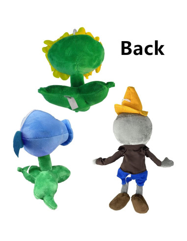 10 Peluches Zombies PVZ JHESAO 13-30 cm Suaves y Abrazables