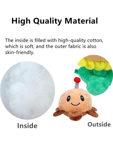 10 Peluches Zombies PVZ JHESAO 13-30 cm Suaves y Abrazables