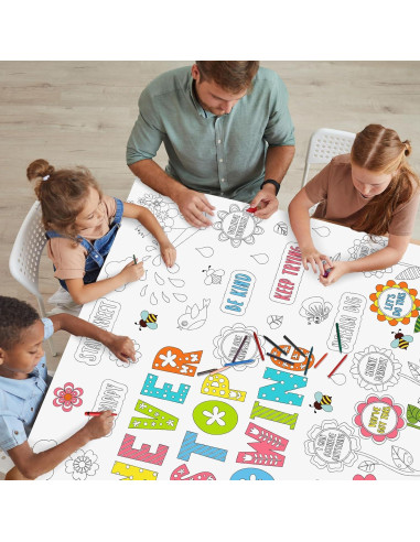 Póster Gigante para Colorear Naozinebi 110x80cm Afirmaciones