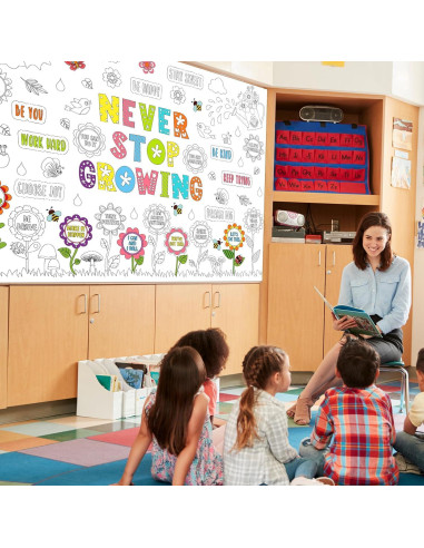 Póster Gigante para Colorear Naozinebi 110x80cm Afirmaciones