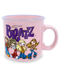 Taza Camper Cerámica Rosa Silver Buffalo Bratz 590 ml