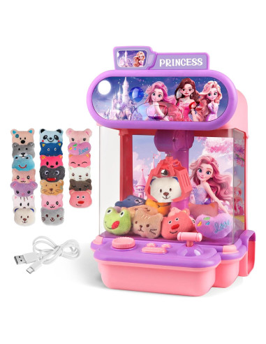 Mini Máquina de Garras TingingYuli con 20 Juguetes de Peluche