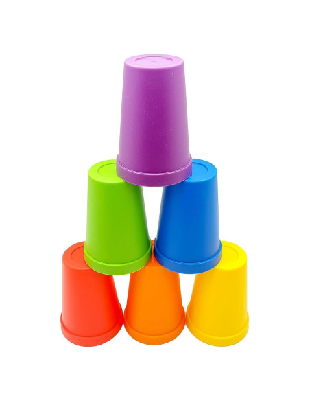 Juego de Tazas Apilables Skoolzy - Set de 6 Piezas Educativas