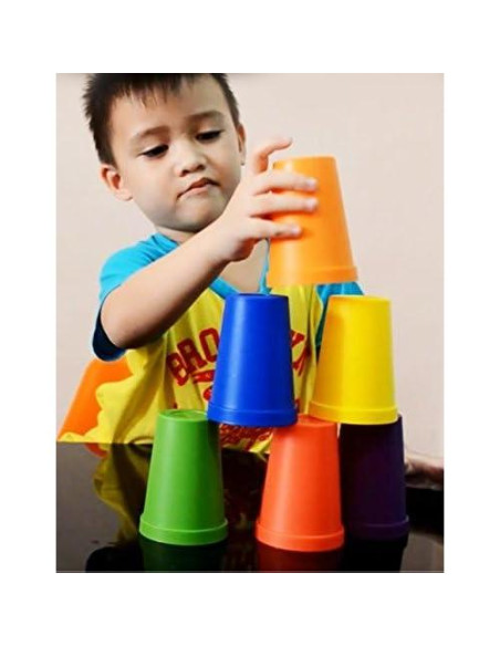 Juego de Tazas Apilables Skoolzy - Set de 6 Piezas Educativas