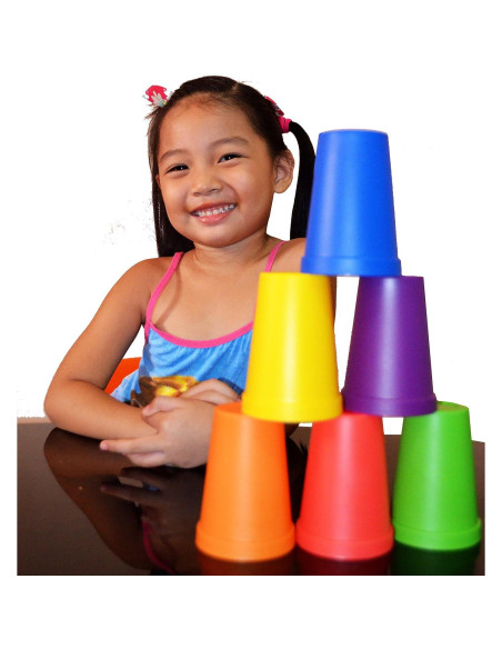 Juego de Tazas Apilables Skoolzy - Set de 6 Piezas Educativas
