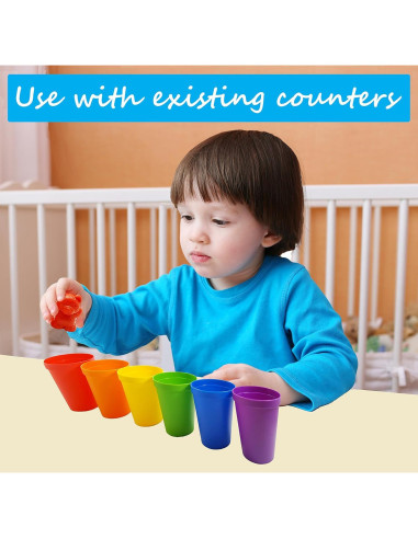 Juego de Tazas Apilables Skoolzy - Set de 6 Piezas Educativas