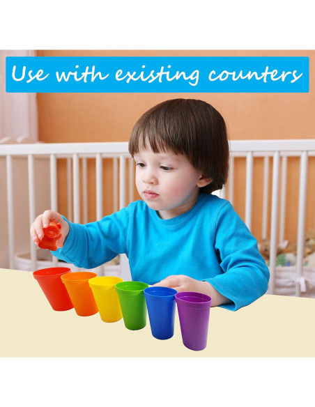 Juego de Tazas Apilables Skoolzy - Set de 6 Piezas Educativas