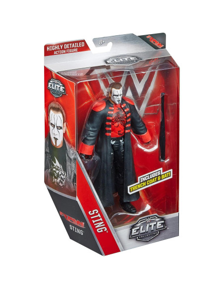 Figura Elite WWE Sting 30.48 cm con accesorios - Mattel