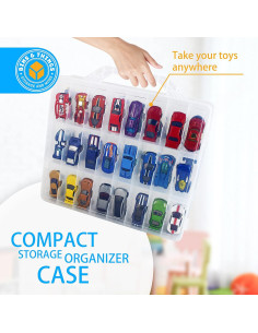 Estuche organizador de coches de juguete Bins & Things 24 compartimentos 2