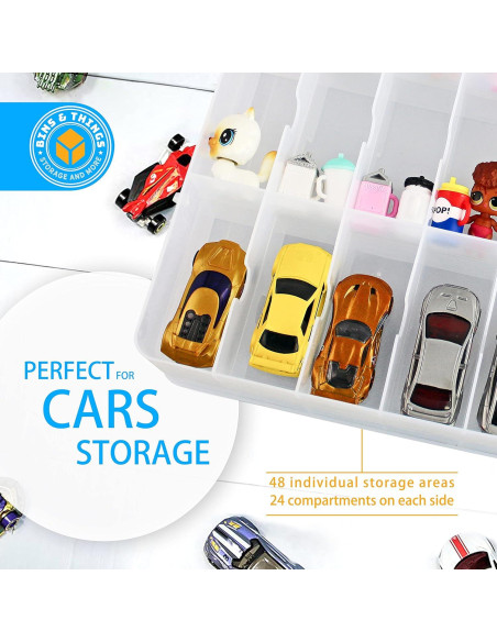 Estuche organizador de coches de juguete Bins & Things 24 compartimentos