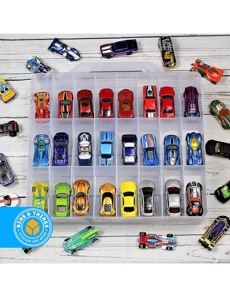 Estuche organizador de coches de juguete Bins & Things 24 compartimentos