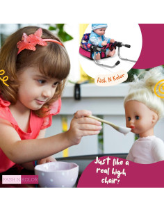 Silla Alta para Muñecas Fash N Kolor Estampado Floral 50.8 cm 2