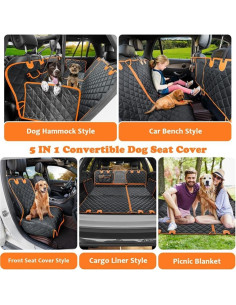 Funda de Asiento para Perros Qbellpet 5 en 1 Impermeable 135x150cm 2