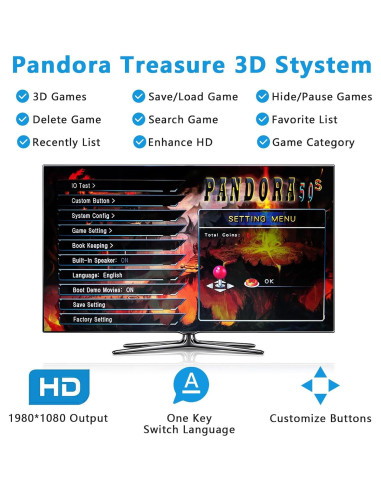 Consola de Juego Arcade FVBADE 30000 Juegos 3D Full HD