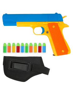 Pistola de Juguete Colt M1911 Azul con 10 Balas Suaves