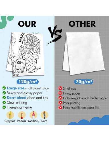 Mantel Grande para Colorear JellyPanda 180x60 cm Afirmaciones Positivas