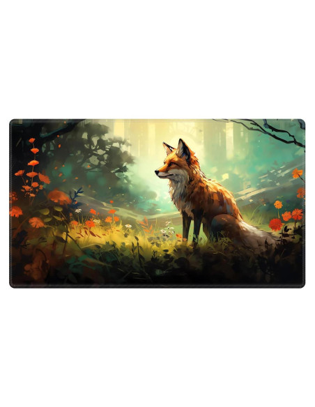 Tapete de Juego de Cartas EDGFRTOIO 69.9x39.9 cm Zorro del Bosque